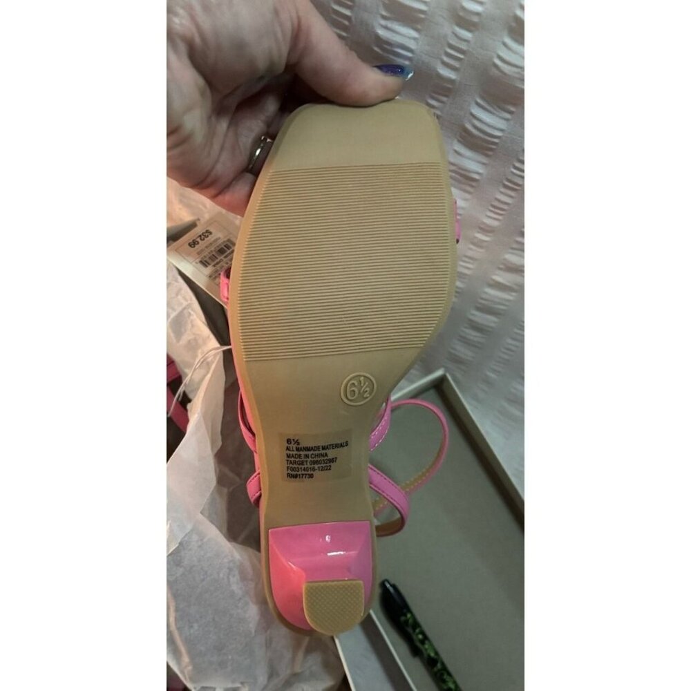 Women's Gisele Strappy Heels Pink Size 6.5 - a New Day Light New With Box - Picture 7 of 8